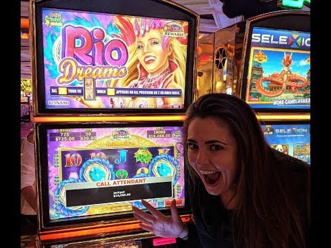 MASSIVE $18,000 HAND PAY JACKPOT | BIGGEST PAYOUT | HIGH LIMIT SLOTS | RIO DREAMS KONAMI