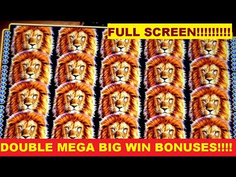 *~FULL SCREEN~* Double MEGA Big Win Bonuses!!!! King of Africa Slot Machine