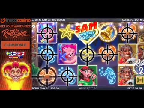 InstaCasino – Elk Studios Sam on the Beach slot – Big/Mega win in freespins