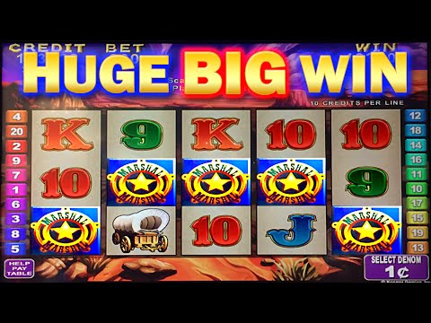 MEGA BIG WIN SCATTER BONUS TRIGGER ON RAWHIDE SLOT MACHINE ~ Konami Slots