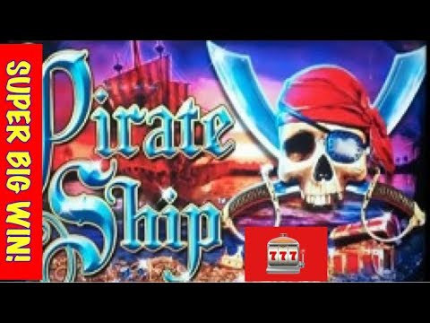 Pirate Ship Big Win/Super Win Line Hits!