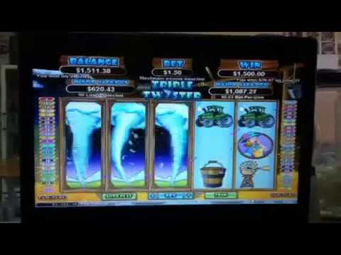 Triple Twister Big Win 1500$. Mega Win. RTG Slots