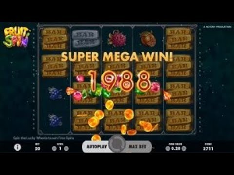 SUPER MEGA WIN On Fruit Spin Slot Machine from NetEnt