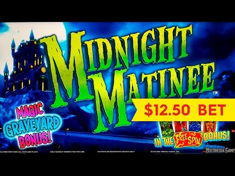 Midnight Matinee Slot – BIG WIN Bonus – $12.50 Max Bet!