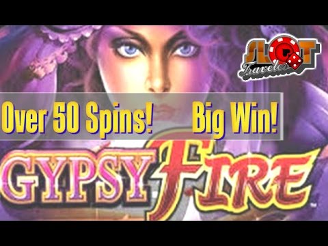 ** BIG WIN ** GYPSY FIRE slot machine bonus – Re-Trigger City!?  ♠ SlotTraveler ♠