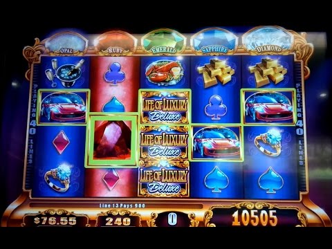 Life of Luxury Deluxe Slot Machine *SUPER BIG WIN* and Progressives Bonus!