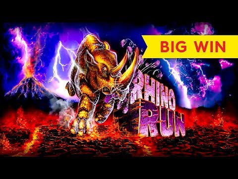 BIG WIN BONUS! Rhino Run Slot – DOUBLE RETRIGGER!