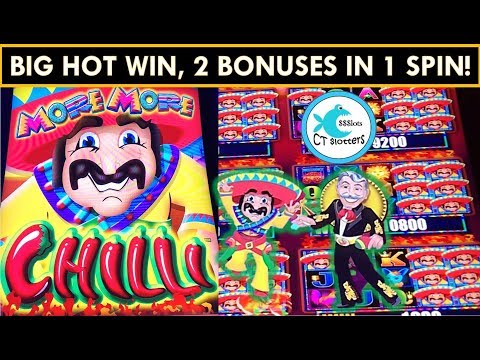 RARE 2 BONUSES in 1 SPIN! BIG WIN! *NEW* MORE MORE CHILLI SLOT MACHINE