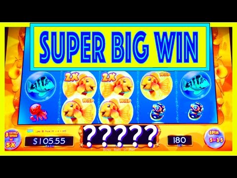 SUPER BIG WIN!! “GOLDFISH DELUXE” Slot w/ MY DAD! – Slot Machine Bonus Win Videos