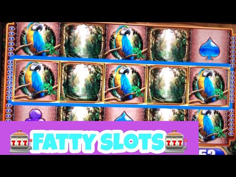 🦜🦍 HUGE Super Big Wins QUEEN OF THE WILD WMS Slot Machine minor progressive 25 spins bonus