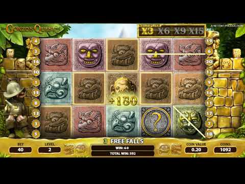 Gonzo’s Quest Free Spins and mega win (Netent slot)