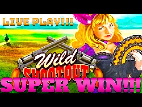 SUPER BIG WIN!!! LIVE PLAY!!! WILD SHOOTOUT SLOT MACHINE!!!