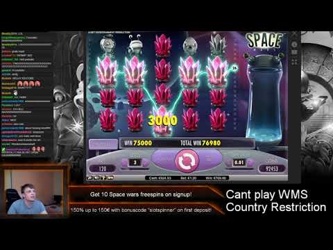 MEGA BIG WIN IN SLOT MACHINE SPACE WARS! ONLINE CASINO AUSTRALIA BONUS JACKPOT 2018