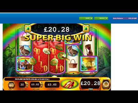 Ruby Slippers Slot, Glinda Bonus, Super Big Win