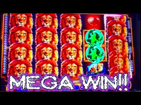 FIRST SPIN, MEGA WIN!!! KING OF AFRICA SLOT MACHINE BONUS!!!