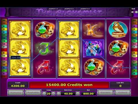 Free Spin Bonuses And Big Win On The Alchemist Slot Machine