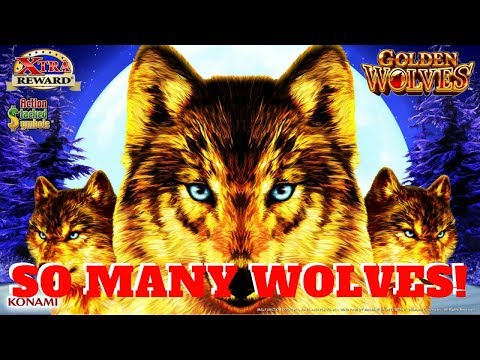 SUPER BIG WIN!  GOLDEN WOLVES SLOT MACHINE POKIE by KONAMI  PALA CASINO