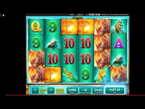 Slot Raging Rhino – $4 Bonus – Mega Win