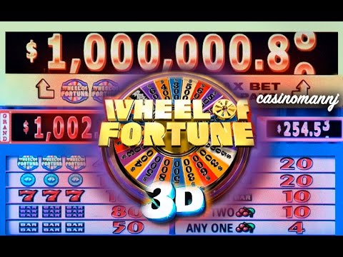 $1 WHEEL OF FORTUNE 3D SLOT “LIVE PLAY” – Big Win! – Slot Machine Bonus