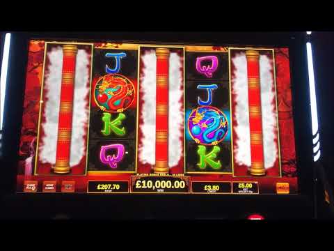 £10,000.00 JACKPOT on dragons temple slot machine £5 max bet bonus, biggest UK win on YouTube