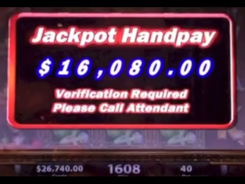 $16,080 HUGE WIN! Slot Machine Bonus – Black Widow – Bellagio