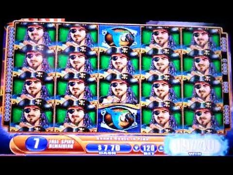 Pirate Ship Super Big Win Bonus Hit WMS Slot Machine