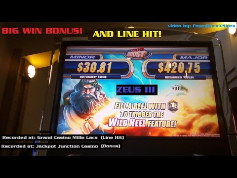 Zeus 3 Slot Machine  BIG WIN Bonus & Line Hit