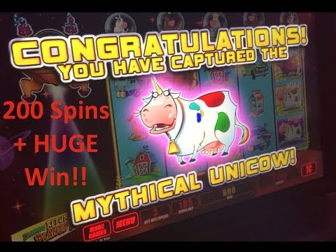 Invaders Return From Planet Moolah Unicow Bonus HUGE WIN!!!!