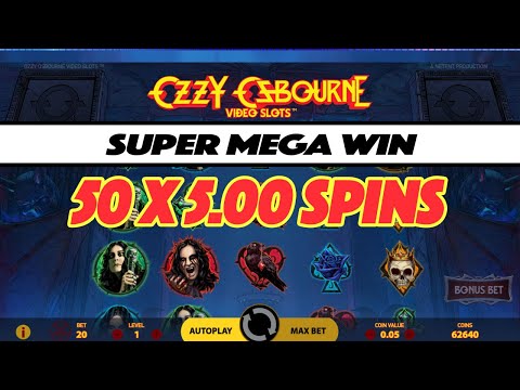 SUPER MEGA WIN on the NEW Ozzy Osbourne™ Slot by NetEnt – 50 x £5 Spins