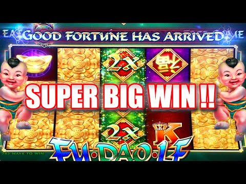 ++SUPER BIG WIN++ FU DAO LE SLOT MACHINE BONUS w/ RETRIGGERS! Bally Technologies