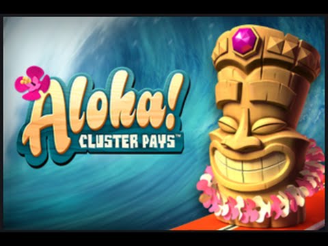 Aloha! Cluster Pays  Free Spins Bonus Mega Win on Netents Newest Video Slot