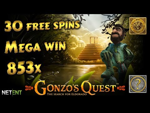 Gonzo Quests 30 free spins mega win 853X. Netent slot