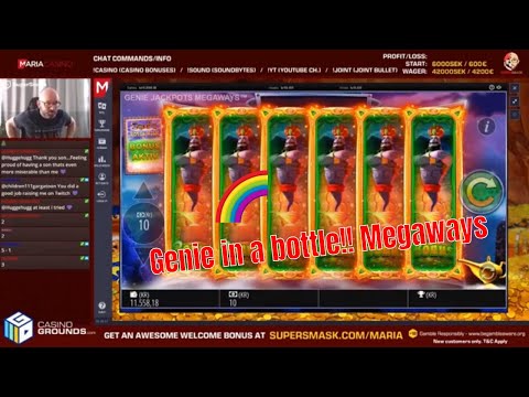 Genie Jackpot Megaways with a Mega win (bonus buy)