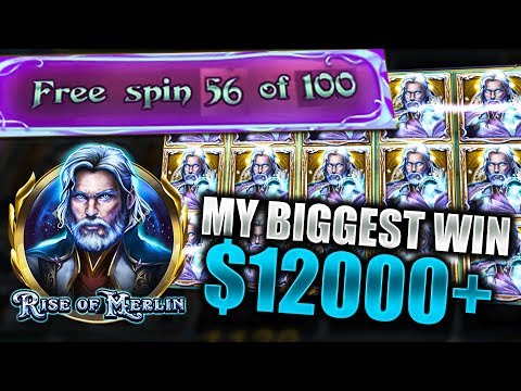 INSANE $12000+ RISE OF MERLIN SLOT WIN! 1100x