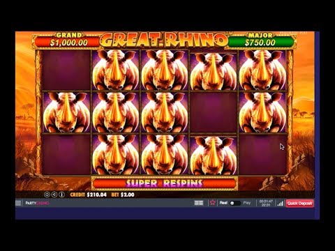 Great Rhino   Slot Big Win   Lots of Bonuses