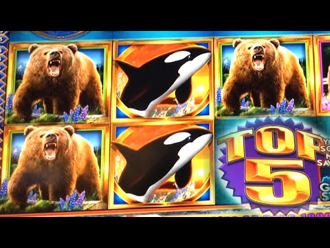 SUPER BIG WIN ~ 5 Bears on Kodiak Island Slot Machine Bonus TOP 5!!