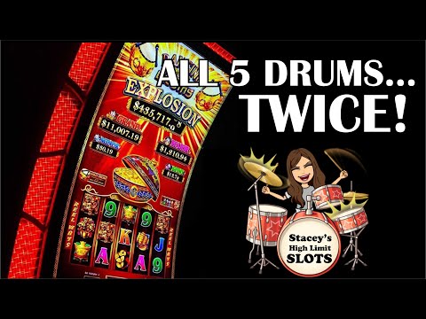 $10 Bets, DANCING DRUMS EXPLOSION SLOT * BIG WIN * $10 MAX BET BONUS!