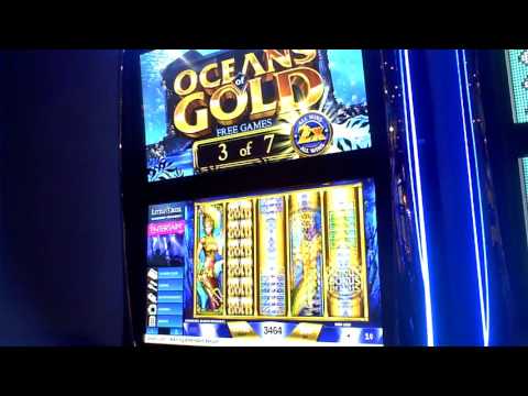 Oceans Of Gold Slot Machine Bonus(2) and HUGE WIN Bonus 3