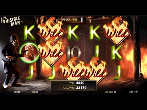 Invisible man – NEW SLOT MACHINE – Police spin MEGA WIN