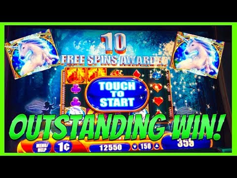 OUTSTANDING MEGA WIN!!! LIVE WMS ACTION! MYSTICAL UNICORN SLOT MACHINE!!!