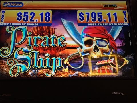 WMS Pirate Ship Slot Machine ** Line Hit **Bonus** Big Win $$$