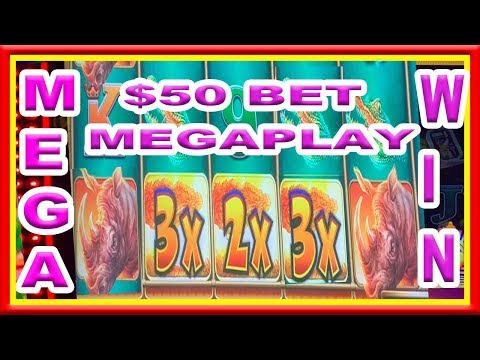 ** MUST WATCH ** NEW MEGA PLAY ** $50 SPIN ** MEGA WIN ** RHINO CHARGE ** SLOT LOVER **