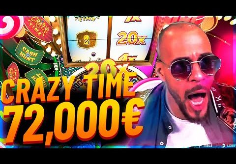 Streamer Mega win 72.000€ on Crazy Time slot – Top 10 Biggest Wins of week #4