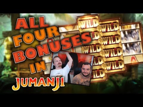 Jumanji slot – All 4 bonuses (not a big win)