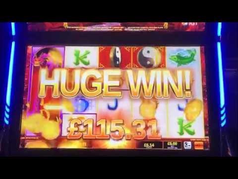 Dragon Templale slot Bonus £5 max bet Huge win IGT slot machine bonus