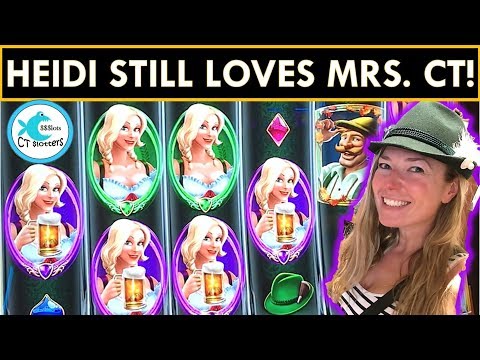 BIG WIN SESSION ON FREE PLAY! HEIDI KEPT BONUSING! HEIDI’S BIERHAUS SLOT MACHINE BIG WIN!