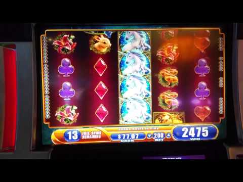 JACKPOT HANDPAY – Mystical Unicorn slot machine bonus – Multiple Big Wins