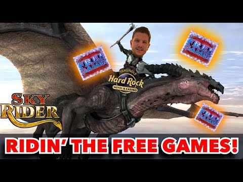 Sky Rider Free Game Bonus Big Win Aristocrat Slot Machine Video