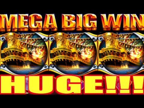 **HUGE MEGA WIN!!!** OVER 1100X! Pirate Ship WMS Slot Machine Bonus