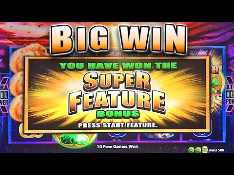 SUPER FEATURE BIG WIN SUNSET KING SLOT MACHINE BONUS 3 MULTIPLIERS! Aristocrat Slots